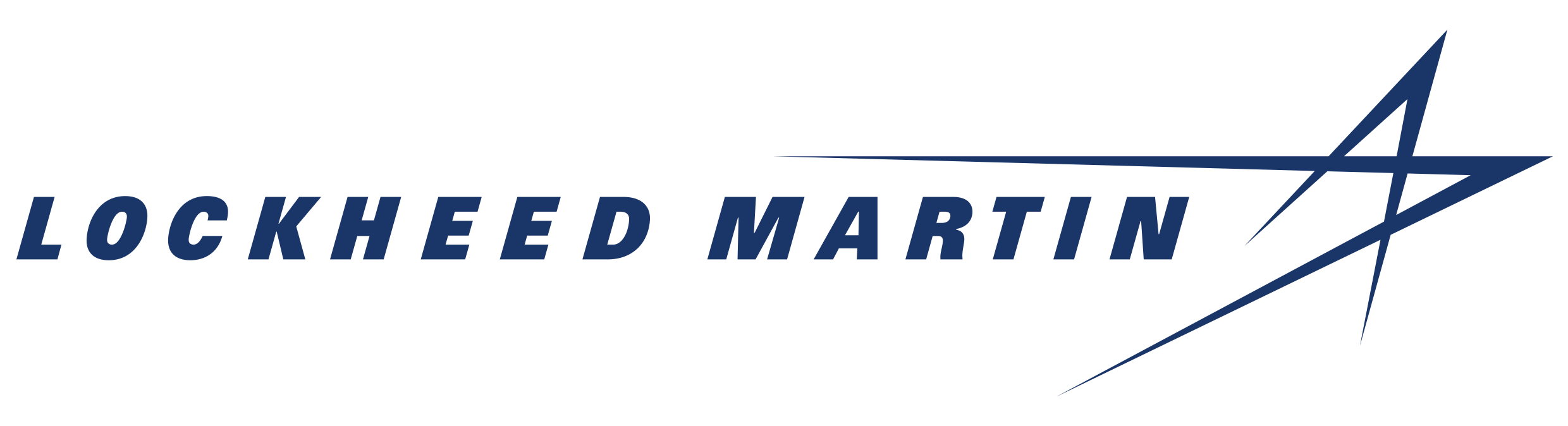Lockheed Martin Logo: Blue text and star