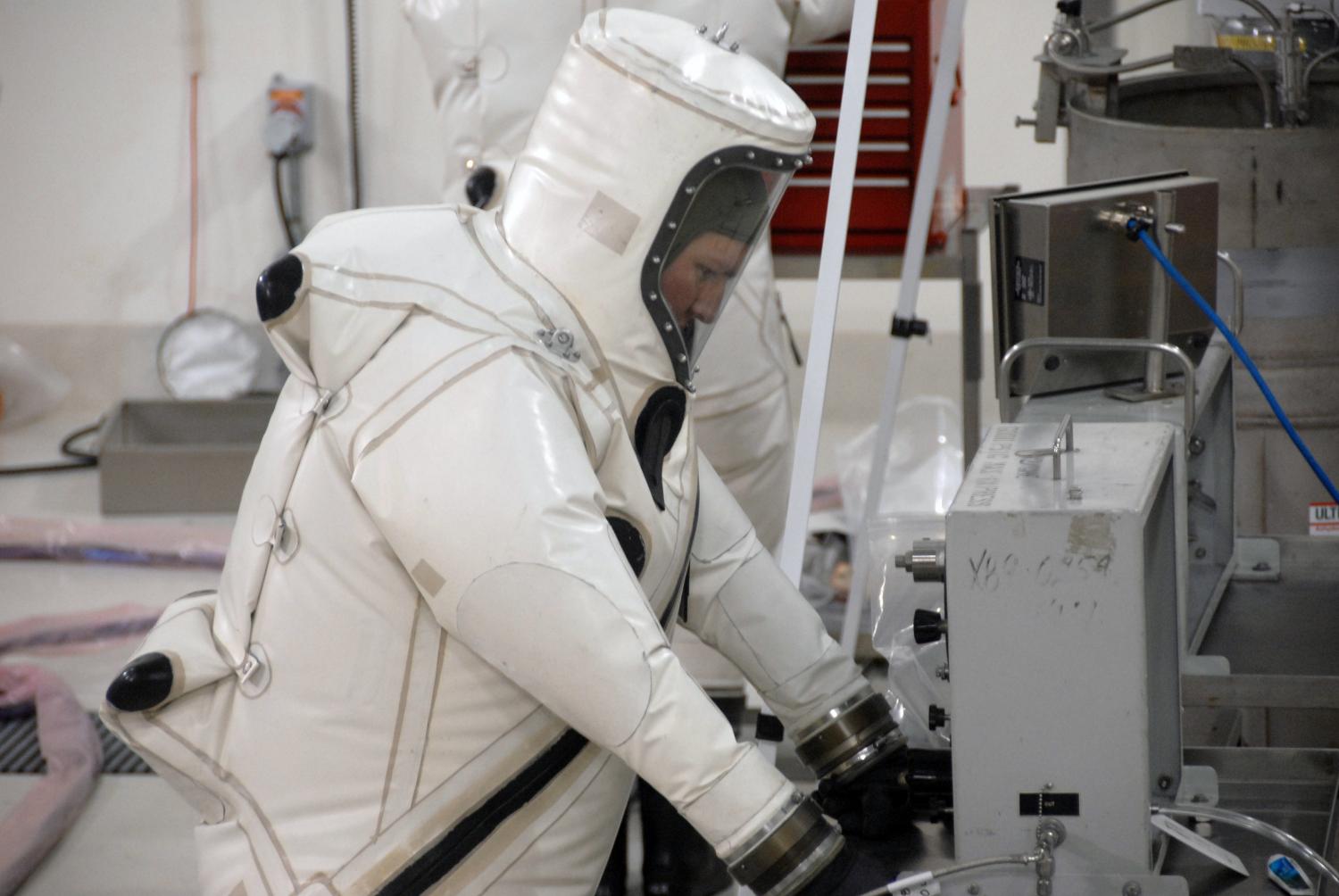 Scape Technician at panel
Photo: NASA